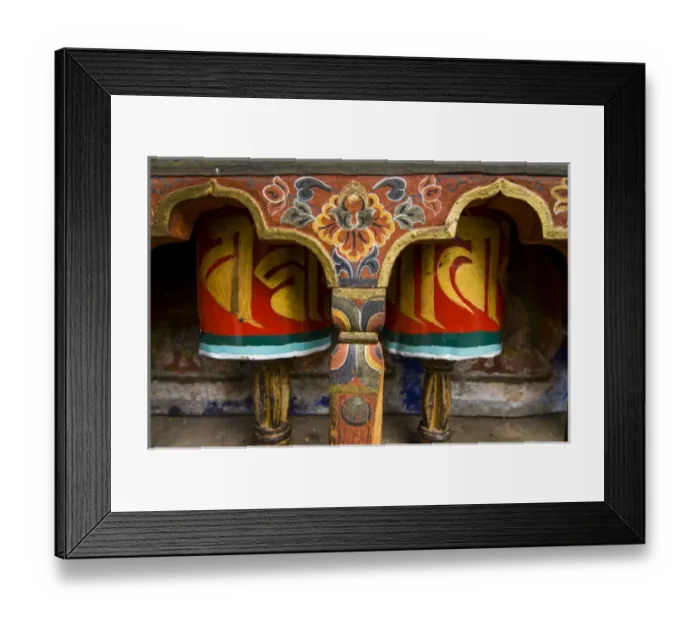 Framed Print : Typical buddhist praying role, Kyichu Lhakahang, Bhutan Framed Print : Typical buddhist praying role, Kyichu Lhakahang, Bhutan