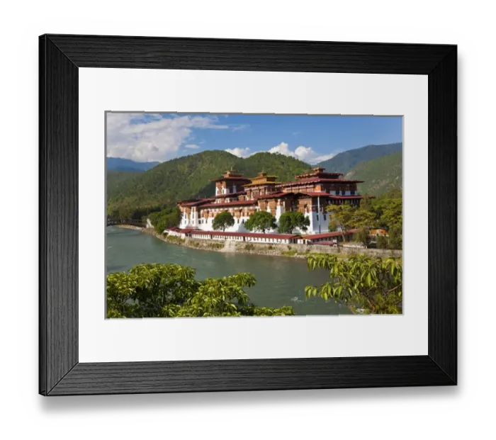 Framed Print : Punakha Dzong or monastery, Punakha, Bhutan