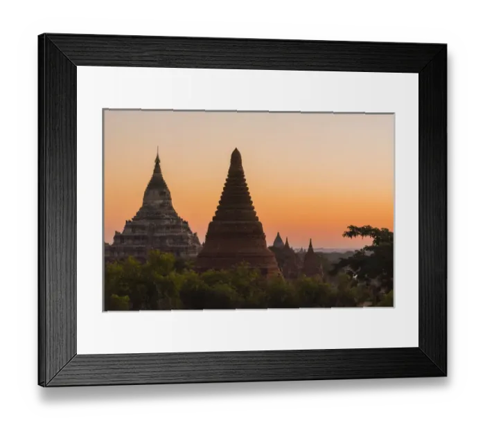 Framed Print : Myanmar. Bagan. Temples of Bagan in the purple pre-dawn light Framed Print : Myanmar. Bagan. Temples of Bagan in the purple pre-dawn light