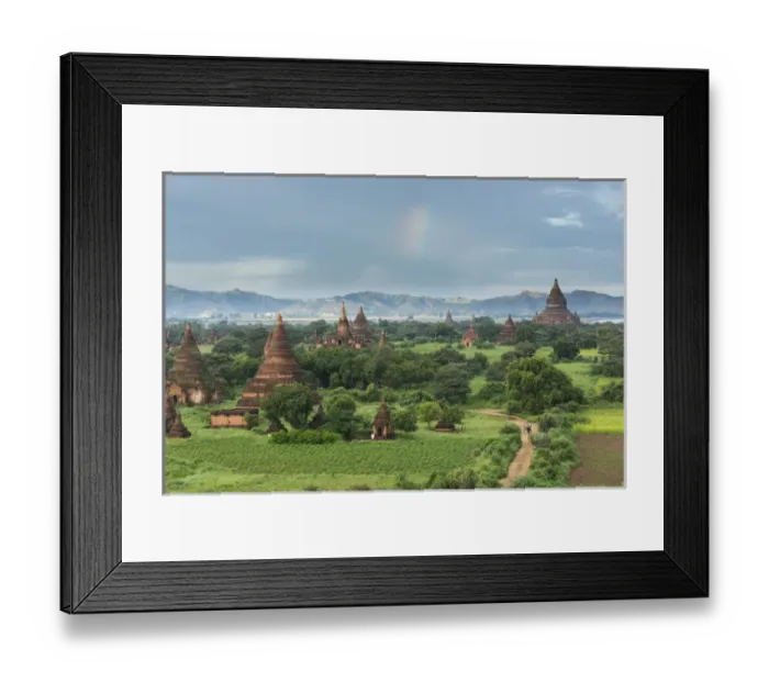 Framed Print : Myanmar, Bagan. Stupas (temples) dot the plains of Bagan Framed Print : Myanmar, Bagan. Stupas (temples) dot the plains of Bagan