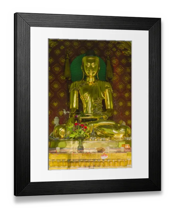 Framed Print : Myanmar. Yangon. Sule Pagoda. Golden Buddha Framed Print : Myanmar. Yangon. Sule Pagoda. Golden Buddha