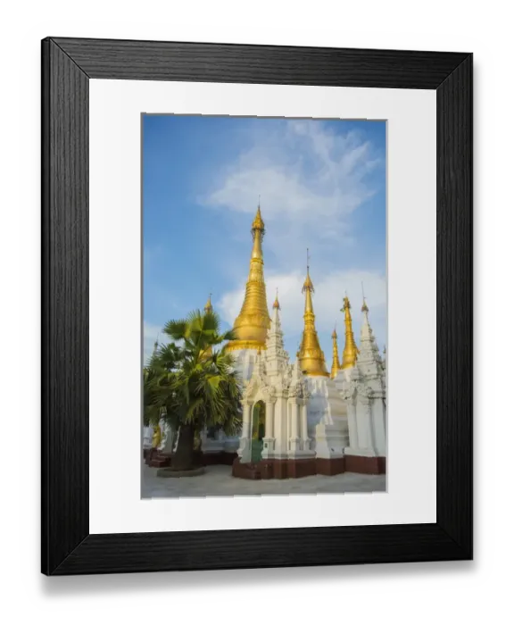 Framed Print : Myanmar. Yangon. Shwedagon Pagoda. Stupas near the Northern gate Framed Print : Myanmar. Yangon. Shwedagon Pagoda. Stupas near the Northern gate