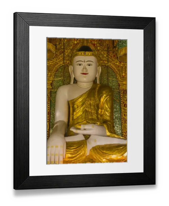 Framed Print : Myanmar. Mandalay. Sagaing Hill. Soon U Pon Nya Shin Paya. Giant buddha