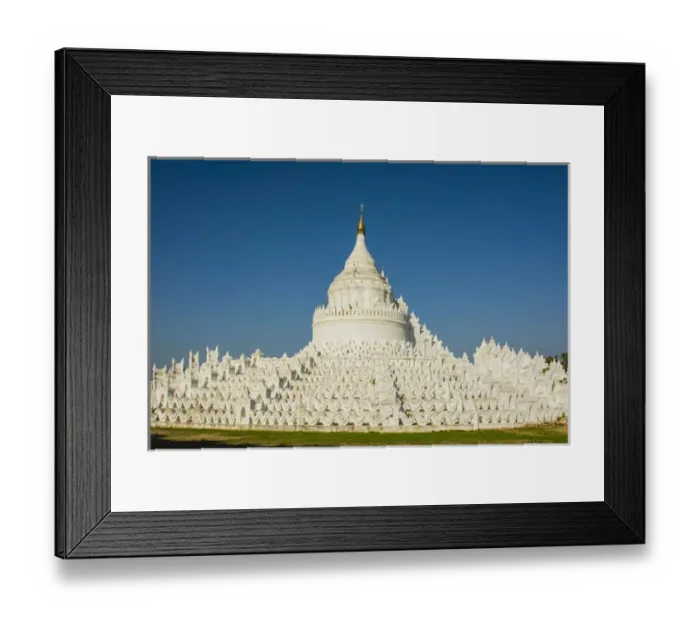 Framed Print : Myanmar. Mandalay. Mingun. Hsinphyumae Pagoda
