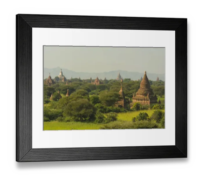 Framed Print : Myanmar. Bagan. The plain of Bagan is dotted with hundreds of temples