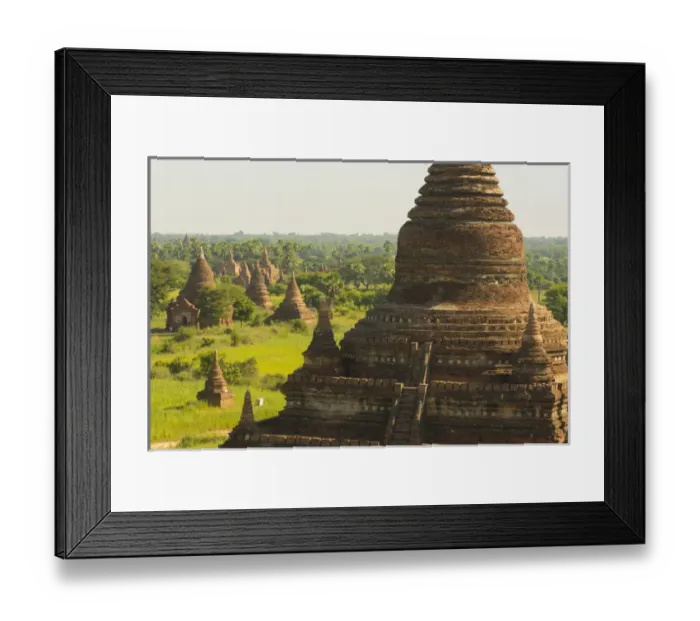 Framed Print : Myanmar. Bagan. The plain of Bagan is dotted with hundreds of temples Framed Print : Myanmar. Bagan. The plain of Bagan is dotted with hundreds of temples