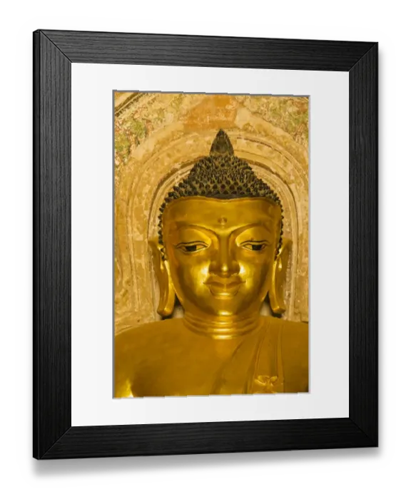 Framed Print : Myanmar. Bagan. Htilominlo Temple. Golden Buddha Framed Print : Myanmar. Bagan. Htilominlo Temple. Golden Buddha