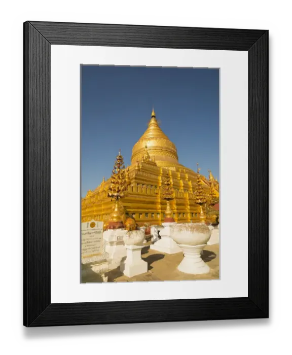 Framed Print : Myanmar. Bagan. Nyaung U. Shwezigon Pagoda Framed Print : Myanmar. Bagan. Nyaung U. Shwezigon Pagoda