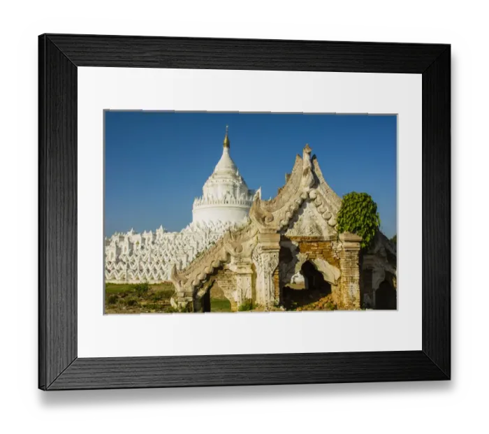 Framed Print : Myanmar. Mandalay. Mingun. Hsinphyumae Pagoda