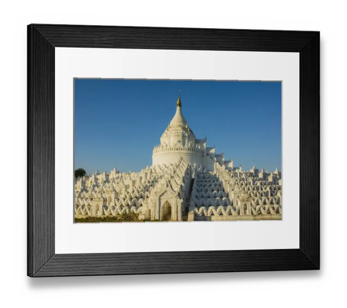 Framed Print : Myanmar. Mandalay. Mingun. Hsinphyumae Pagoda