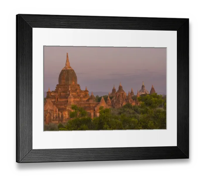 Framed Print : Myanmar. Bagan. Temples of Bagan in the purple pre-dawn light Framed Print : Myanmar. Bagan. Temples of Bagan in the purple pre-dawn light