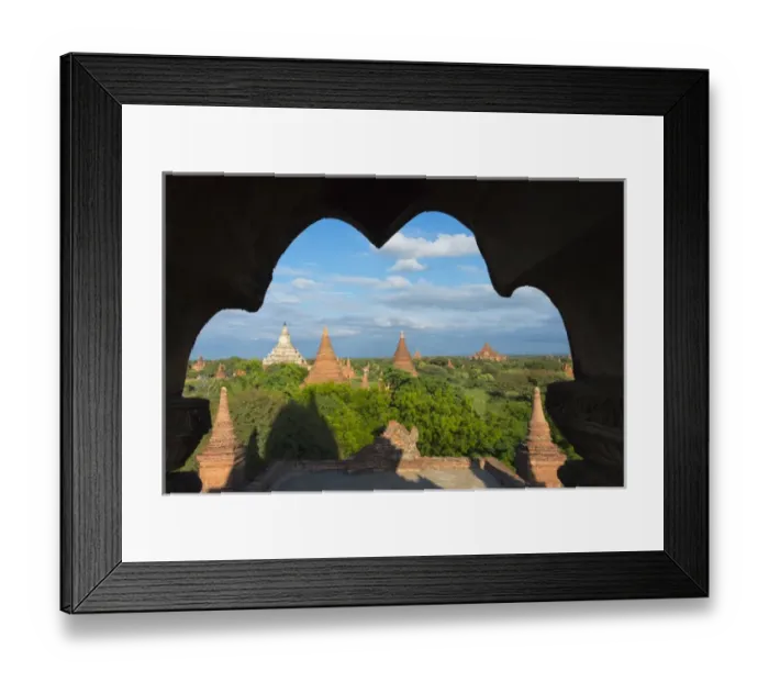 Framed Print : Ancient temples and pagodas, Bagan, Mandalay Region, Myanmar Framed Print : Ancient temples and pagodas, Bagan, Mandalay Region, Myanmar