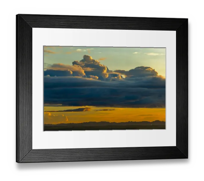 Framed Print : Sunset sky, Mrauk-U, Rakhine State, Myanmar