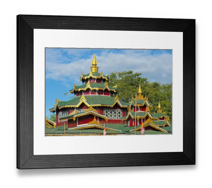 Framed Print : Theater in traditional architectural style, Sittwe, Rakhine State, Myanmar Framed Print : Theater in traditional architectural style, Sittwe, Rakhine State, Myanmar