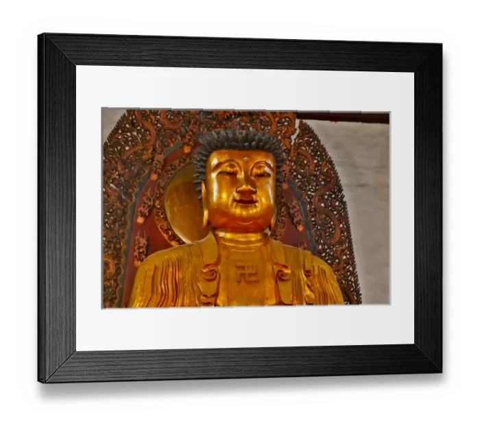 Framed Print : Golden and colorful Buddas at the Jade Buddha Temple in Shanghai, China Framed Print : Golden and colorful Buddas at the Jade Buddha Temple in Shanghai, China