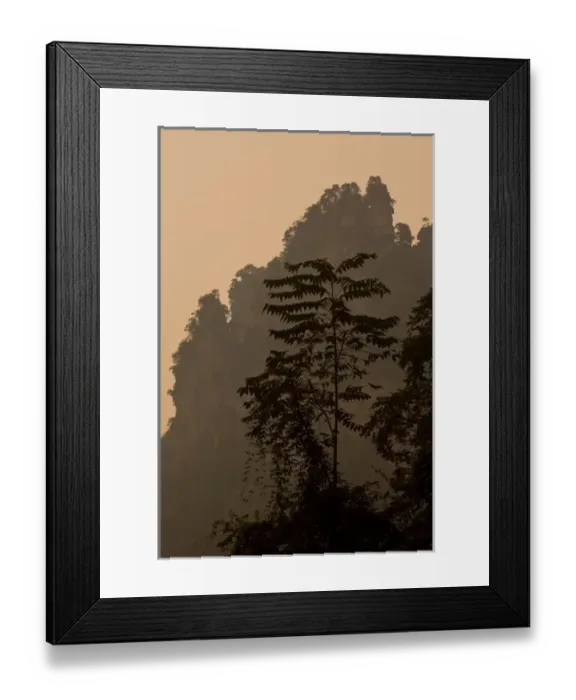 Framed Print : Hallelujah Mountains China, Wulingyuan District, Landscape and many peaks on display