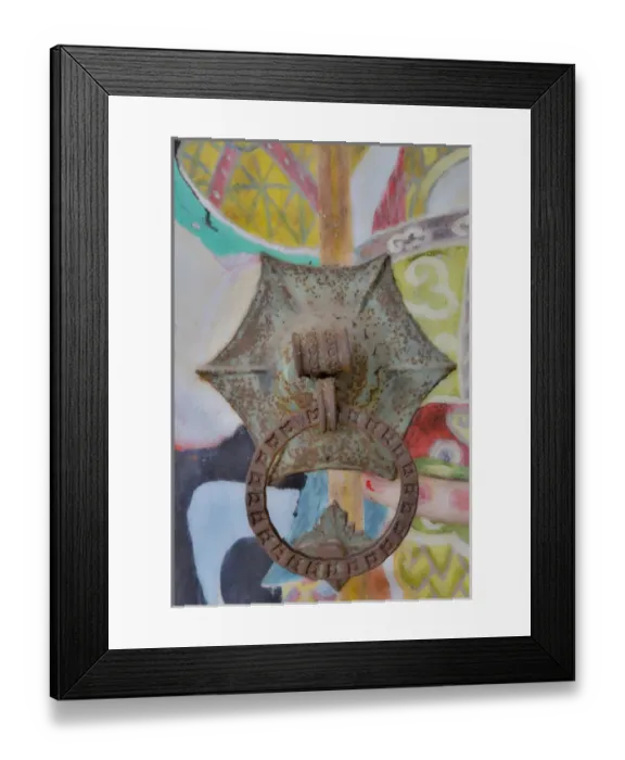 Framed Print : Door Knocker temple She County, temple and carved stone archways Framed Print : Door Knocker temple She County, temple and carved stone archways