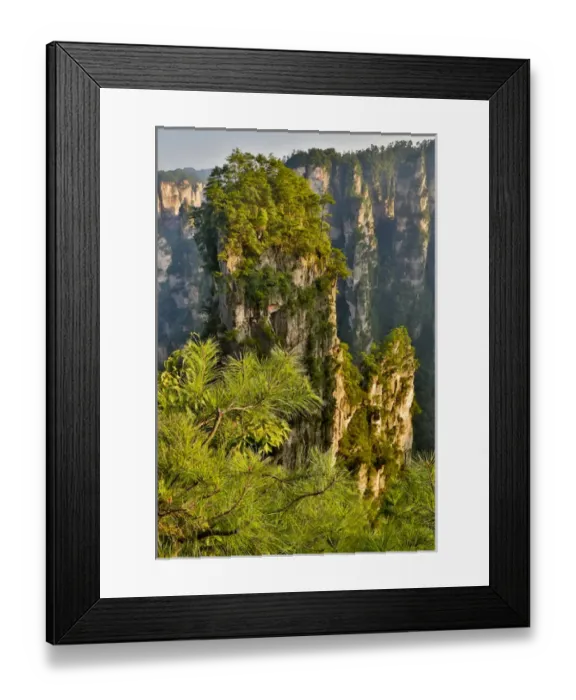 Framed Print : Hallelujah Mountains, Wulingyuan District, Landscape and many peaks on display Framed Print : Hallelujah Mountains, Wulingyuan District, Landscape and many peaks on display