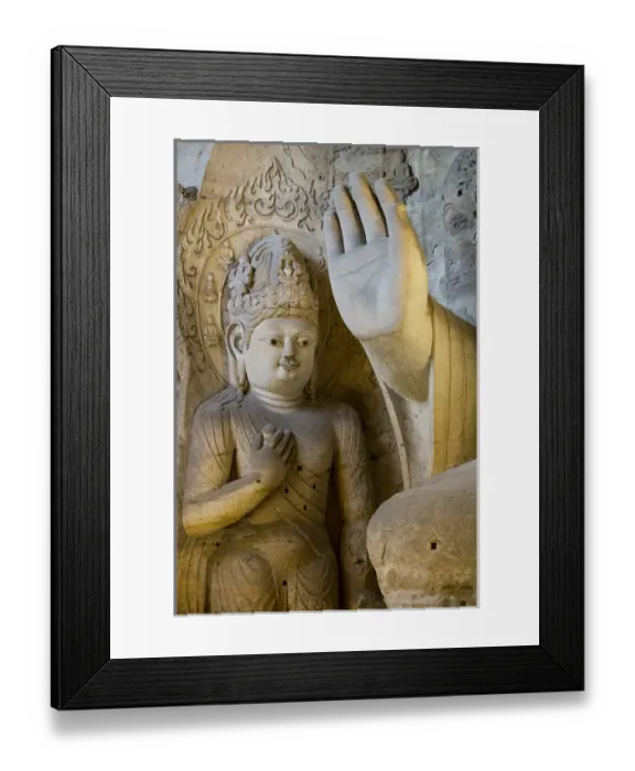 Framed Print : China, Shanxi Province, Datong, Ancient Buddhist sculptures inside Cave 3 of Yungang Framed Print : China, Shanxi Province, Datong, Ancient Buddhist sculptures inside Cave 3 of Yungang