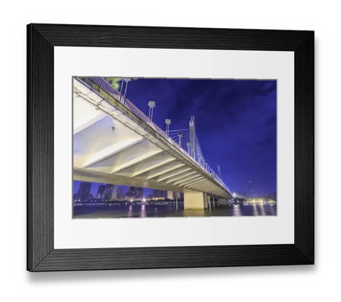 Framed Print : early morning view of Jiefang Bridge, Pearl River, Guangzhou, China Framed Print : early morning view of Jiefang Bridge, Pearl River, Guangzhou, China