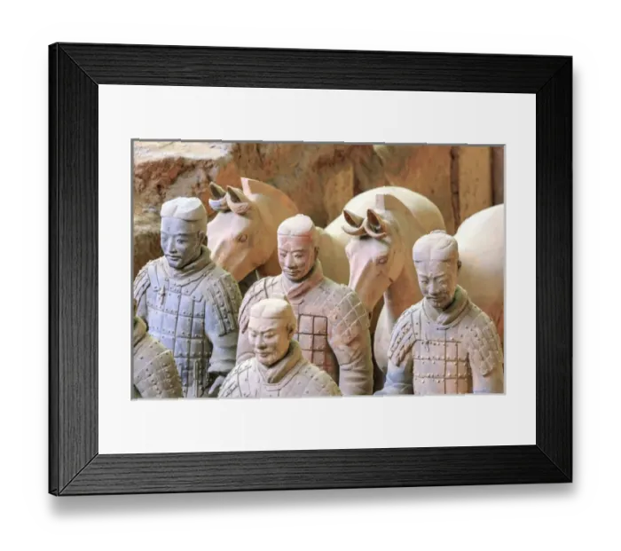 Framed Print : Terra Cotta Army Museum, The Terracotta Army of Warriors & Horses is a collection