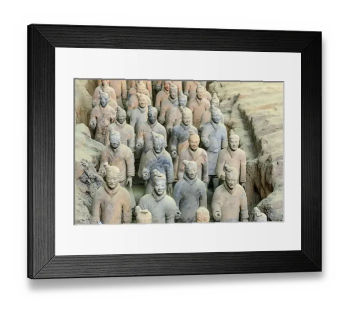 Framed Print : Terra Cotta Army Museum, The Terracotta Army of Warriors & Horses is a collection