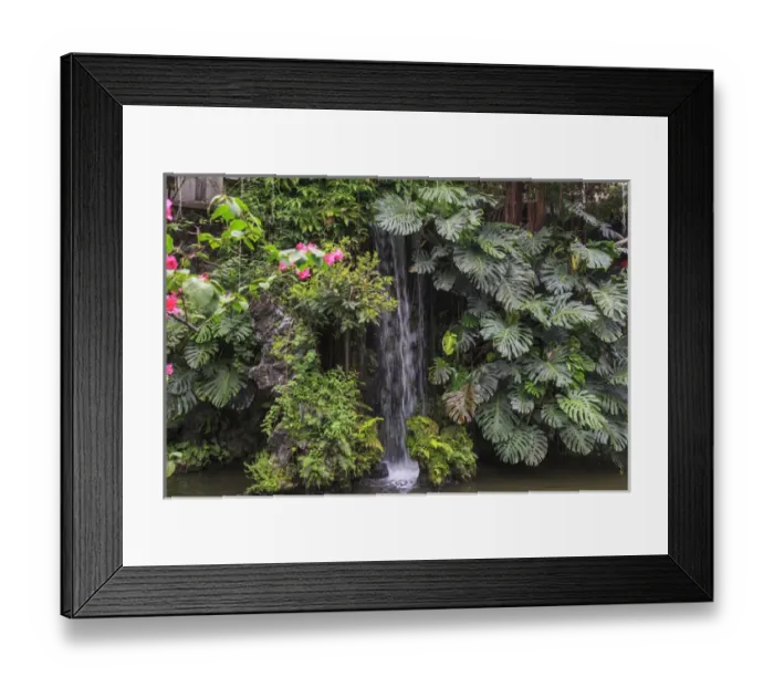 Framed Print : lush Garden Waterfall, Panxi Restaurant, Lichi Bay, Guangzhou, China Framed Print : lush Garden Waterfall, Panxi Restaurant, Lichi Bay, Guangzhou, China