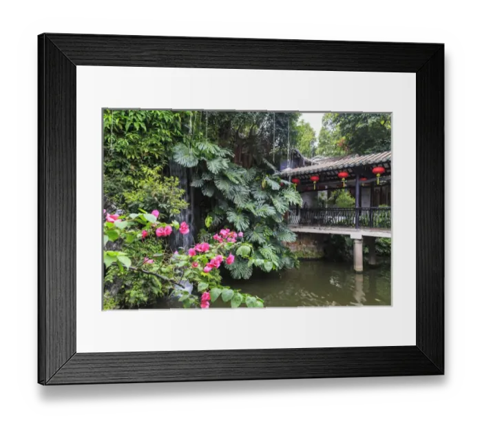 Framed Print : Garden Waterfall, Panxi Restaurant, Lichi Bay, Guangzhou, China Framed Print : Garden Waterfall, Panxi Restaurant, Lichi Bay, Guangzhou, China