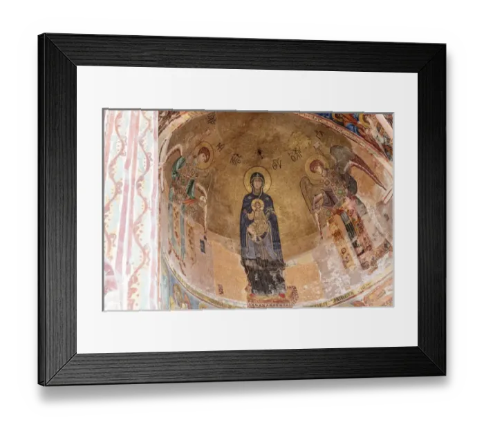 Framed Print : Georgia, Kutaisi. Religious artwork inside the Gelati Monastery Framed Print : Georgia, Kutaisi. Religious artwork inside the Gelati Monastery