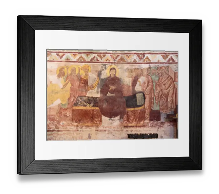Framed Print : Georgia, Kutaisi. Religious artwork inside the Gelati Monastery
