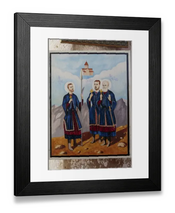 Framed Print : Georgia, Kutaisi. Religious artwork inside the Gelati Monastery Framed Print : Georgia, Kutaisi. Religious artwork inside the Gelati Monastery
