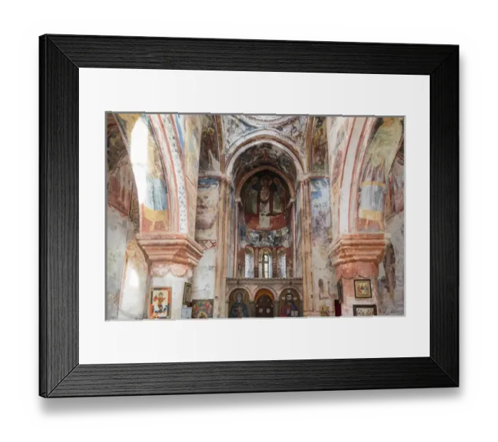 Framed Print : Georgia, Kutaisi. Religious artwork inside the Gelati Monastery Framed Print : Georgia, Kutaisi. Religious artwork inside the Gelati Monastery