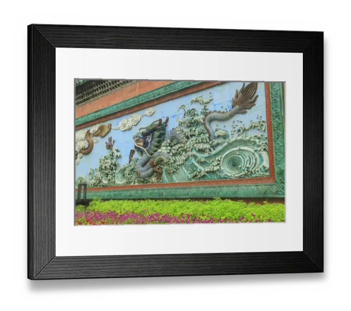 Framed Print : Summer flowers, large mural, Foshan Ancestral Temple, Foshan, near Guangzhou China Framed Print : Summer flowers, large mural, Foshan Ancestral Temple, Foshan, near Guangzhou China