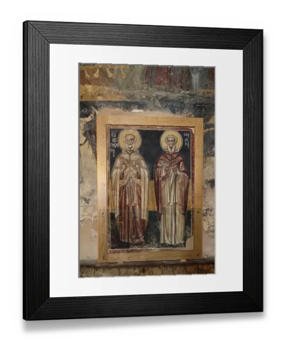 Framed Print : Georgia, Mtskheta. Religious art in the Svetitskhoveli Cathedral