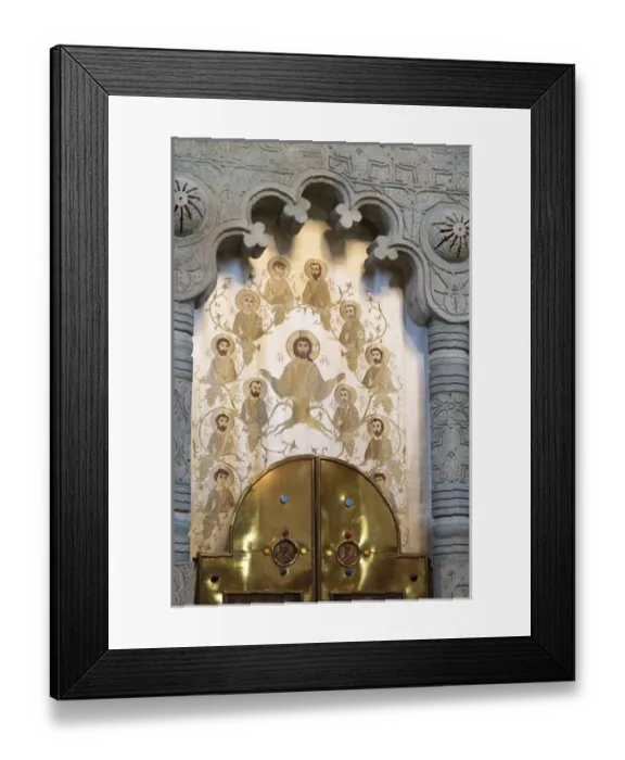 Framed Print : Georgia, Mtskheta. Religious art in the Svetitskhoveli Cathedral Framed Print : Georgia, Mtskheta. Religious art in the Svetitskhoveli Cathedral