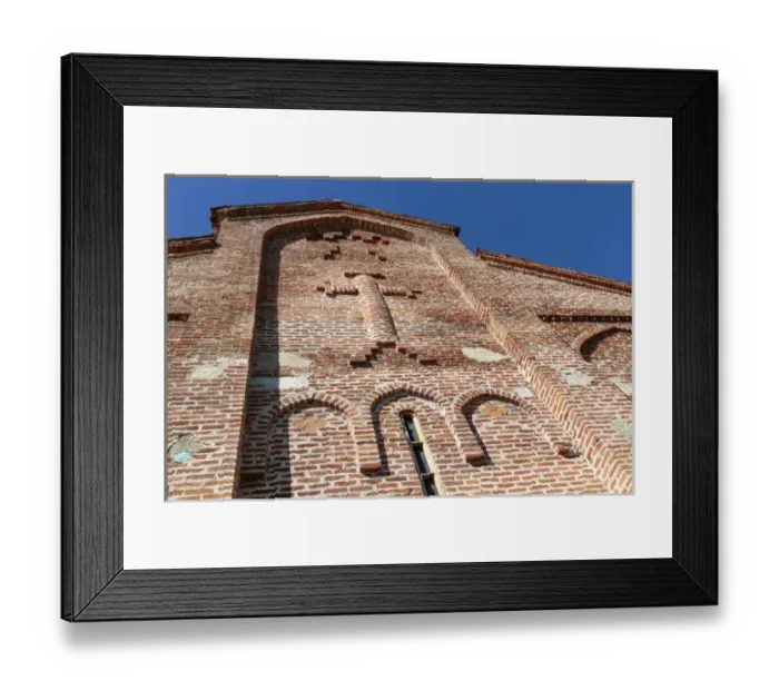 Framed Print : Georgia, Telavi. Looking up at Gremi Monastery