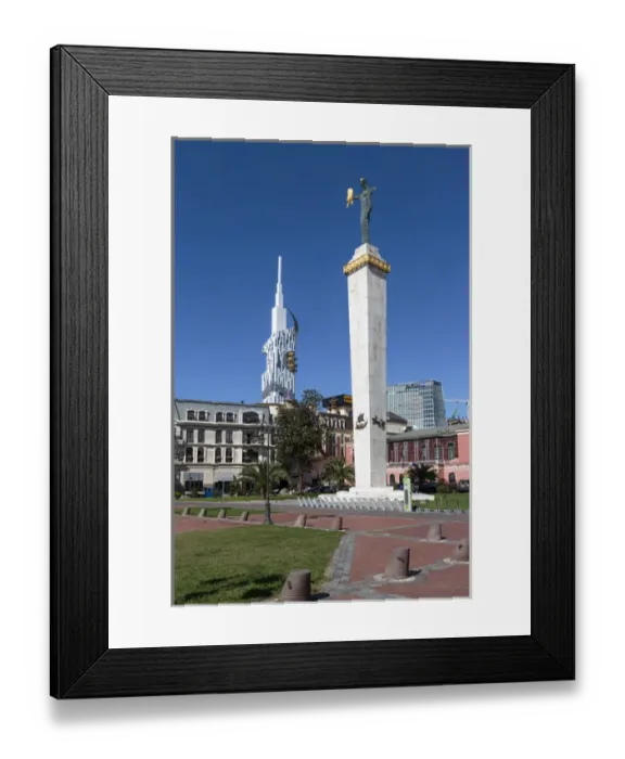 Framed Print : Georgia, Batumi. A park in Batumi with the Medea Monument and Batumi Technical University Framed Print : Georgia, Batumi. A park in Batumi with the Medea Monument and Batumi Technical University