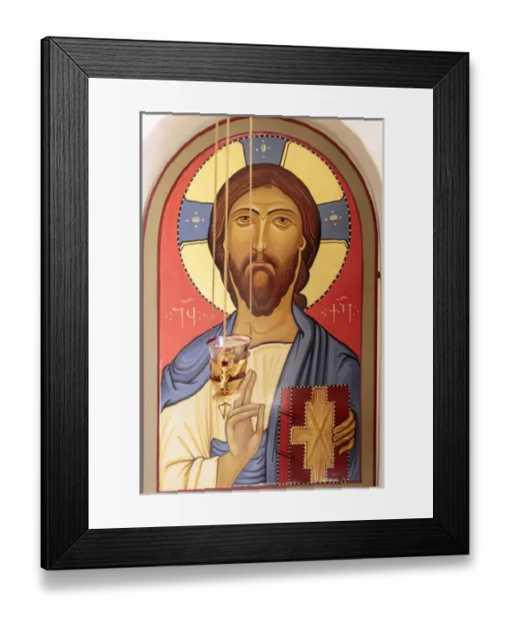 Framed Print : Georgia, Kakheti. Religious art at the David Gareja Monastery Framed Print : Georgia, Kakheti. Religious art at the David Gareja Monastery