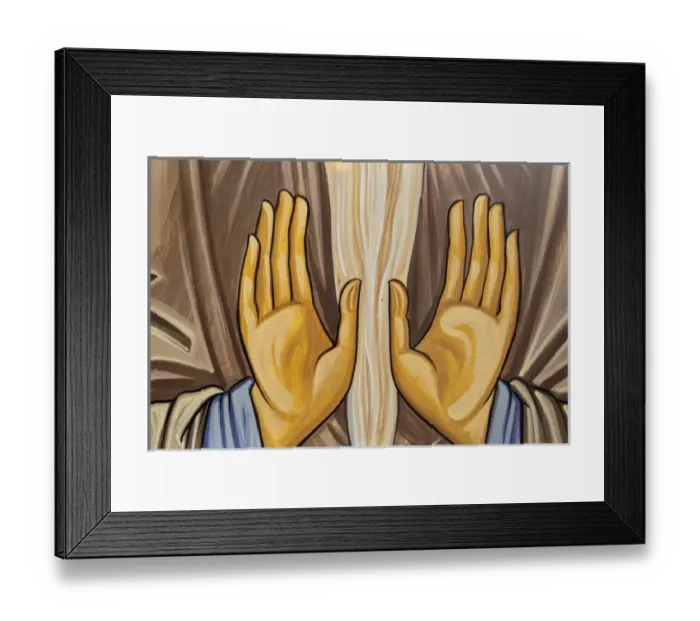 Framed Print : Georgia, Kakheti. Religious art at the David Gareja Monastery