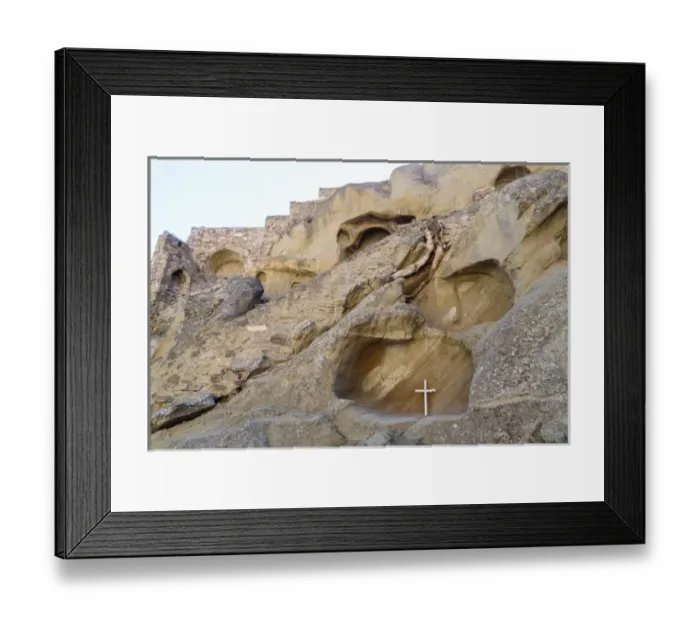 Framed Print : Georgia, Kakheti. Carved enclosures for religious worship at David Gareja Monastery Framed Print : Georgia, Kakheti. Carved enclosures for religious worship at David Gareja Monastery