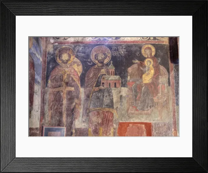Framed Print : Georgia, Telavi. Religious artwork at Gremi Monastery Framed Print : Georgia, Telavi. Religious artwork at Gremi Monastery