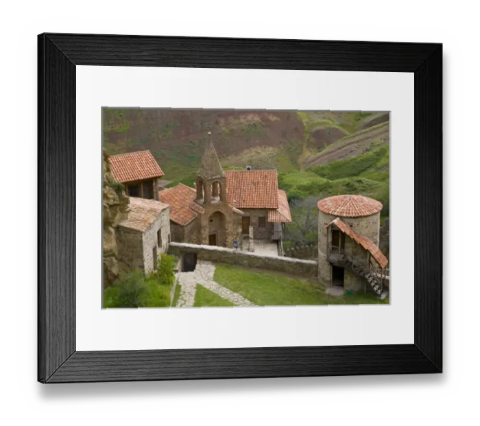 Framed Print : David Gareja rock-hewn cave monastery in Kakhetia region, Georgia