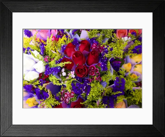 Framed Print : Flowers at Flower Market, Hong Kong, China