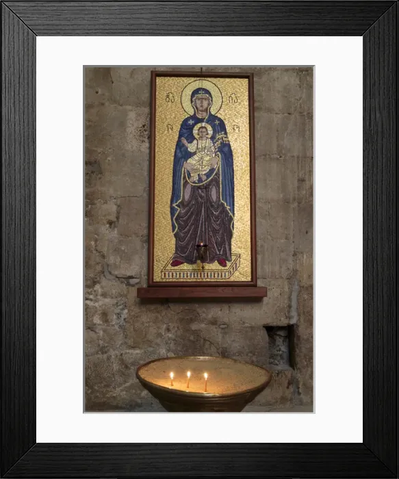 Framed Print : Georgia, Mtskheta. A detailed mosaic in the Svetitskhoveli Cathedral