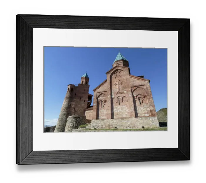 Framed Print : Georgia, Telavi. Gremi Monastery and the surrounding buildings