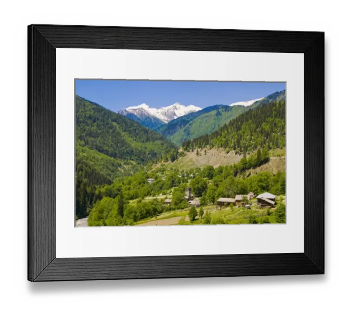 Framed Print : Wonderful mountain scenery of Svanetia, Georgia