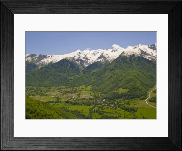 Framed Print : Wonderful mountain scenery of Svanetia, Georgia Framed Print : Wonderful mountain scenery of Svanetia, Georgia