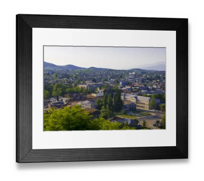 Framed Print : View of Kutaisi, second largest city in Georgia, Caucasus