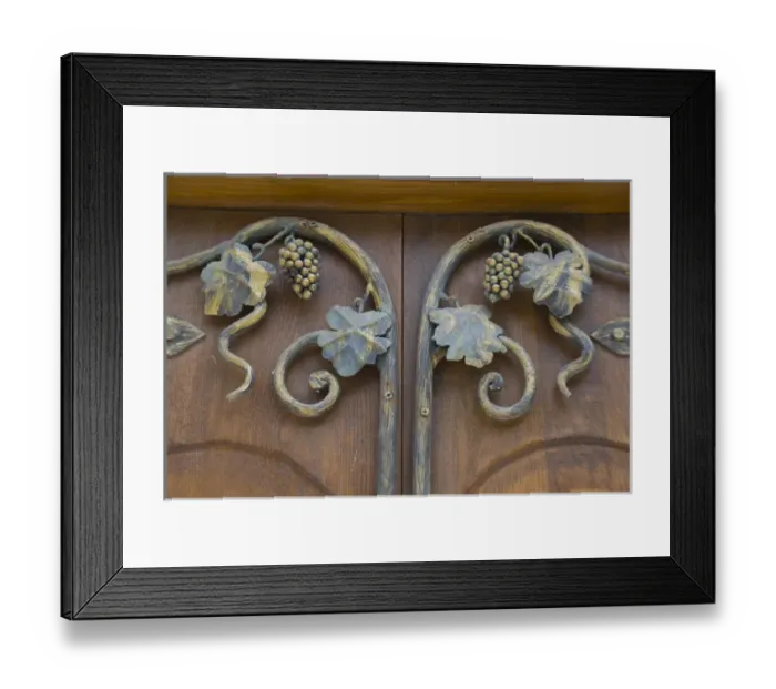 Framed Print : Detail at a door of wine and snakes, the Motsameta monastery near Kutaisi, Georgia