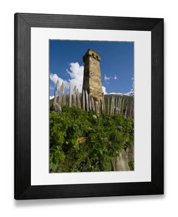 Framed Print : The fortified village of Ushguli, Svanetia, UNESCO World Heritage Site, Georgia